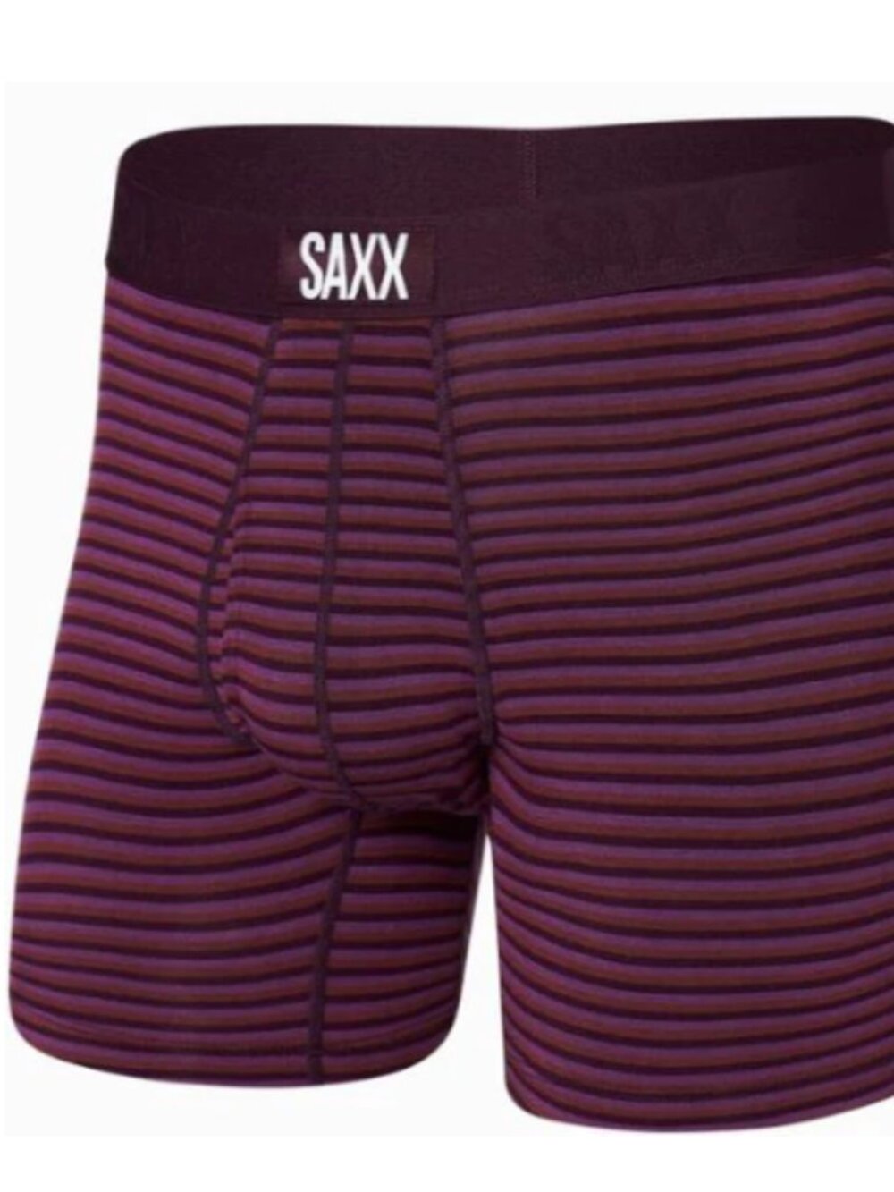 SAXX ULTRA Boxer Briefs with Fly “Micro Stripe Plum"